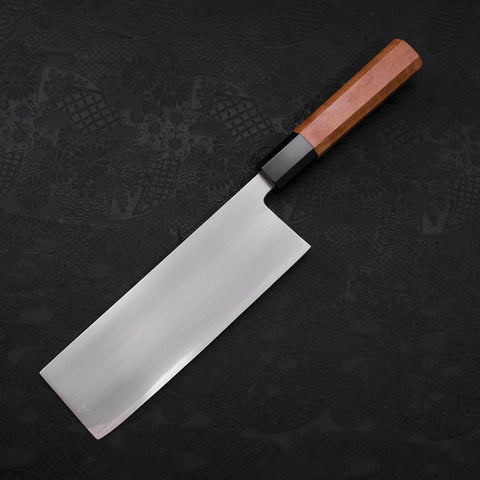 Nakiri White Steel #2 Kasumi Manche en Buffle et Bois de Teck 165mm-[Musashi]-[Couteaux de cuisine japonais]