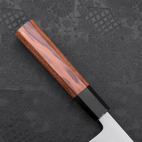 Nakiri White Steel #2 Kasumi Manche en Buffle et Bois de Teck 165mm-[Musashi]-[Couteaux de cuisine japonais]