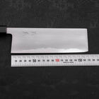 Nakiri White Steel #2 Kasumi Manche en Buffle et Bois de Teck 165mm-[Musashi]-[Couteaux de cuisine japonais]