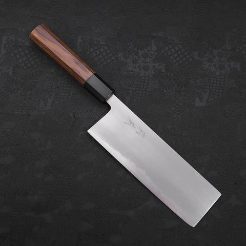 Nakiri White Steel #2 Kasumi Manche en Buffle et Bois de Teck 165mm-[Musashi]-[Couteaux de cuisine japonais]
