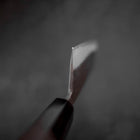 Nakiri White Steel #2 Kurouchi Chokin Phoenix Buffalo Ebony Handle 165mm (6.5”)-[Musashi]-[Couteaux de cuisine japonais]