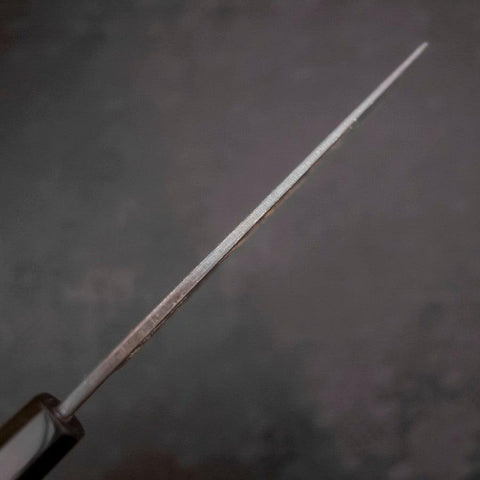 Nakiri White Steel #2 Kurouchi Chokin Phoenix Buffalo Ebony Handle 165mm (6.5”)-[Musashi]-[Couteaux de cuisine japonais]