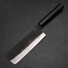 Nakiri White Steel #2 Kurouchi Chokin Sakura Fuji Manche en Buffle et Ébène 165mm-[Musashi]-[Couteaux de cuisine japonais]