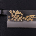 Nakiri White Steel #2 Kurouchi Chokin Sakura-Fuji Manche en Buffle et Ébène 165mm-[Musashi]-[Couteaux de cuisine japonais]