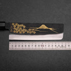 Nakiri White Steel #2 Kurouchi Chokin Sakura Fuji Manche en Buffle et Ébène 165mm-[Musashi]-[Couteaux de cuisine japonais]