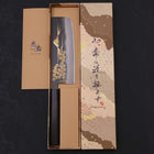 Nakiri White Steel #2 Kurouchi Chokin Sakura-Fuji Manche en Buffle et Ébène 165mm-[Musashi]-[Couteaux de cuisine japonais]