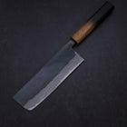 Nakiri White Steel #2 Kurouchi Damas Manche Yaki Urushi 165mm-[Musashi]-[Couteaux de cuisine japonais]