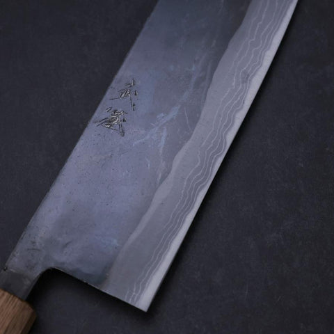 Nakiri White Steel #2 Kurouchi Damas Manche Yaki Urushi 165mm-[Musashi]-[Couteaux de cuisine japonais]