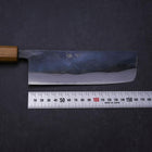 Nakiri White Steel #2 Kurouchi Damas Manche Yaki Urushi 165mm-[Musashi]-[Couteaux de cuisine japonais]