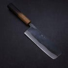 Nakiri White Steel #2 Kurouchi Damas Manche Yaki Urushi 165mm-[Musashi]-[Couteaux de cuisine japonais]