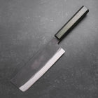 Nakiri White Steel #2 Kurouchi Manche Urushi Vert 165mm-[Musashi]-[Couteaux de cuisine japonais]