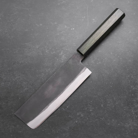 Nakiri White Steel #2 Kurouchi Manche Urushi Vert 165mm-[Musashi]-[Couteaux de cuisine japonais]