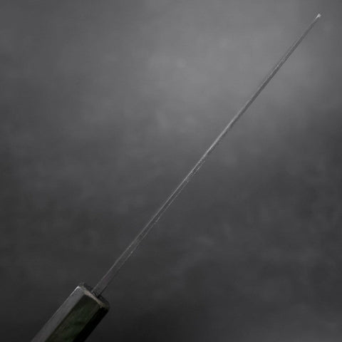 Nakiri White Steel #2 Kurouchi Manche Urushi Vert 165mm-[Musashi]-[Couteaux de cuisine japonais]
