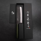 Nakiri White Steel #2 Kurouchi Manche Urushi Vert 165mm-[Musashi]-[Couteaux de cuisine japonais]