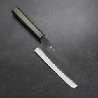 Nakiri White Steel #2 Kurouchi Manche Urushi Vert 165mm-[Musashi]-[Couteaux de cuisine japonais]
