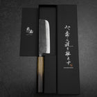 Nakiri White Steel #2 Kurouchi Manche Yaki Urushi 135mm-[Musashi]-[Couteaux de cuisine japonais]