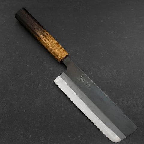 Nakiri White Steel #2 Kurouchi Manche Yaki Urushi 165mm-[Musashi]-[Couteaux de cuisine japonais]