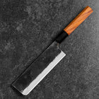 Nakiri White Steel #2 Kurouchi Manche en Buffle et Bubinga 165mm-[Musashi]-[Couteaux de cuisine japonais]