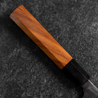 Nakiri White Steel #2 Kurouchi Manche en Buffle et Bubinga 165mm-[Musashi]-[Couteaux de cuisine japonais]