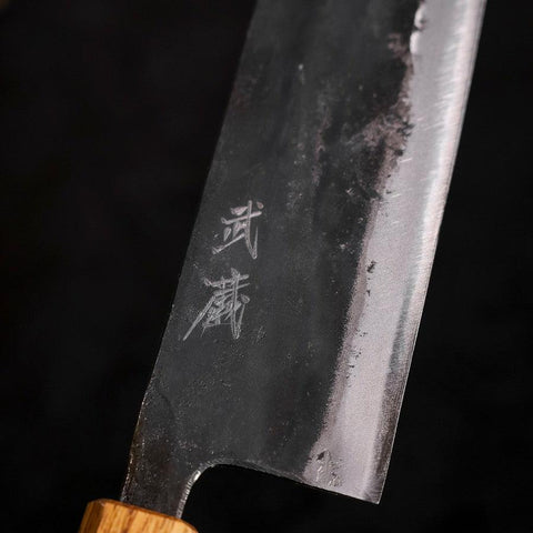 Nakiri White Steel #2 Kurouchi Manche en Chêne 165mm-[Musashi]-[Couteaux de cuisine japonais]