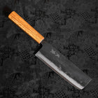 Nakiri White Steel #2 Kurouchi Manche en Chêne 165mm-[Musashi]-[Couteaux de cuisine japonais]