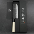 Nakiri White Steel #2 Kurouchi Manche en Magnolia 165mm-[Musashi]-[Couteaux de cuisine japonais]