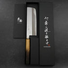 Nakiri White Steel #2 Poli Manche Yaki Urushi 165mm-[Musashi]-[Couteaux de cuisine japonais]