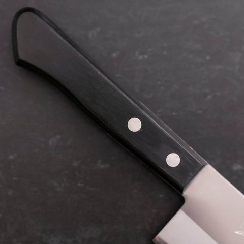 Nakiri White Steel #2 Revêtement Inox Poli Manche Occidental Noir 150mm-[Musashi]-[Couteaux de cuisine japonais]