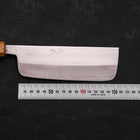Nakiri White Steel #2 Revêtement Inox Poli Manche Yaki Urushi 165mm-[Musashi]-[Couteaux de cuisine japonais]