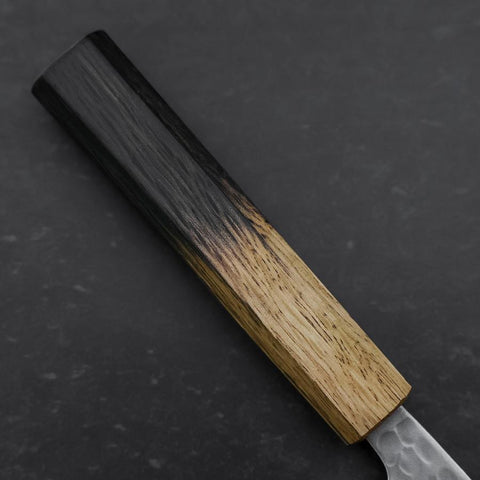 Nakiri White Steel #2 Revêtement Inox Tsuchime Manche Yaki Urushi 165mm-[Musashi]-[Couteaux de cuisine japonais]