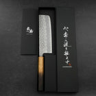 Nakiri White Steel #2 Revêtement Inox Tsuchime Manche Yaki Urushi 165mm-[Musashi]-[Couteaux de cuisine japonais]