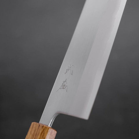 Nakiri White steel #1 Revêtement Inox Manche Yaki Urushi 165mm-[Musashi]-[Couteaux de cuisine japonais]