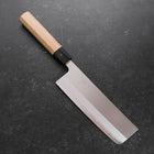 Nakiri White steel #1 Revêtement Inox Manche en Buffle et Magnolia 165mm-[Musashi]-[Couteaux de cuisine japonais]