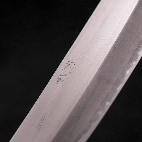 Nakiri White Steel #2 Revêtement Inox Poli Manche Yaki Urushi 165mm-[Musashi]-[Couteaux de cuisine japonais]