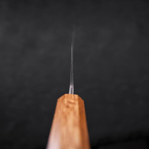 Nakiri White Steel #2 Revêtement Inox Poli Manche Yaki Urushi 165mm-[Musashi]-[Couteaux de cuisine japonais]