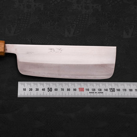 Nakiri White Steel #2 Revêtement Inox Poli Manche Yaki Urushi 165mm-[Musashi]-[Couteaux de cuisine japonais]