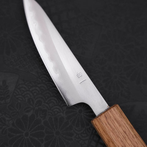 Paring White Steel #1 Polished Yaki Urushi Handle 80mm (3.1”)-[Musashi]-[Couteaux de cuisine japonais]