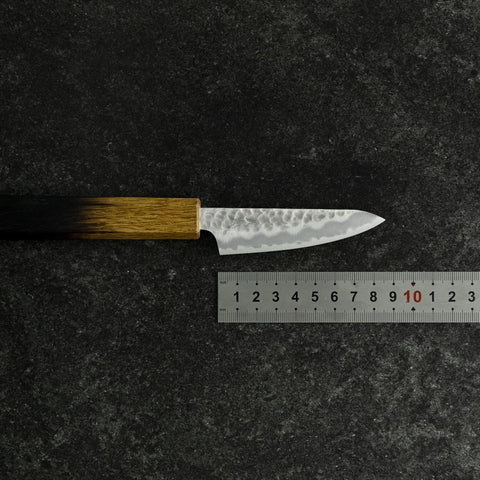 Paring White Steel #2 Tsuchime Yaki Urushi Handle 80mm (3.1”)-[Musashi]-[Japanese-Kitchen-Knives]