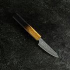 Paring White Steel #2 Tsuchime Yaki Urushi Handle 80mm (3.1”)-[Musashi]-[Japanese-Kitchen-Knives]