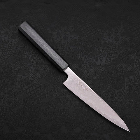 Petty AUS-10 Nickel en Vagues Danas Manche Urushi Bleu Sombre 135mm-[Musashi]-[Couteaux de cuisine japonais]
