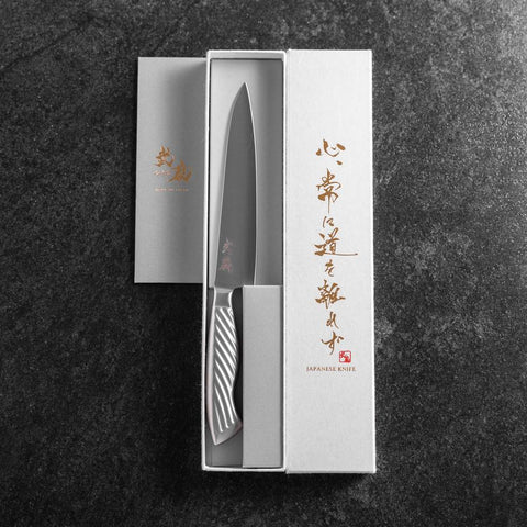 Petty AUS-10 Poli Manche Inoxydable 150mm-[Musashi]-[Couteaux de cuisine japonais]