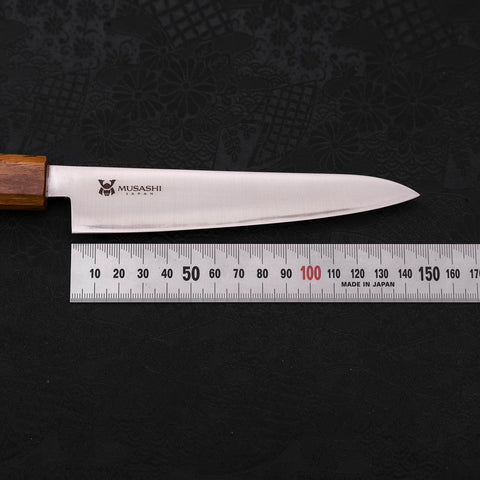 Petty AUS-10 Poli Manche en Chêne 150mm-[Musashi]-[Couteaux de cuisine japonais]