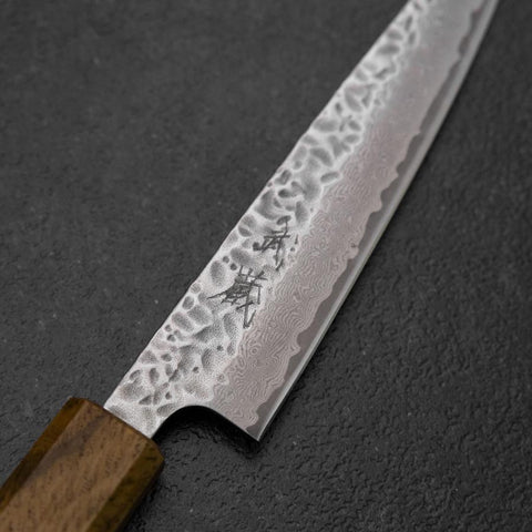 Petty AUS-10 Tsuchime Damas Manche Yaki Urushi 135mm-[Musashi]-[Couteaux de cuisine japonais]