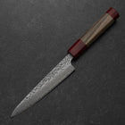 Petty AUS-10 Tsuchime Damas Manche en Noyer 135mm-[Musashi]-[Couteaux de cuisine japonais]