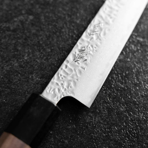 Petty AUS-10 Tsuchime Damas Manche en Noyer 150mm-[Musashi]-[Couteaux de cuisine japonais]