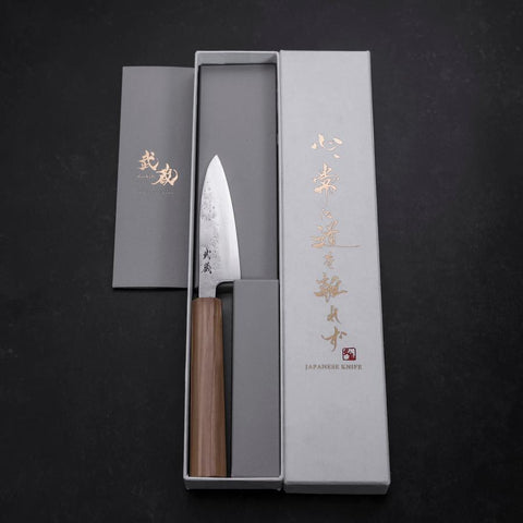 Petty AUS-8 Nashiji Manche en Olivier 90mm-[Musashi]-[Couteaux de cuisine japonais]
