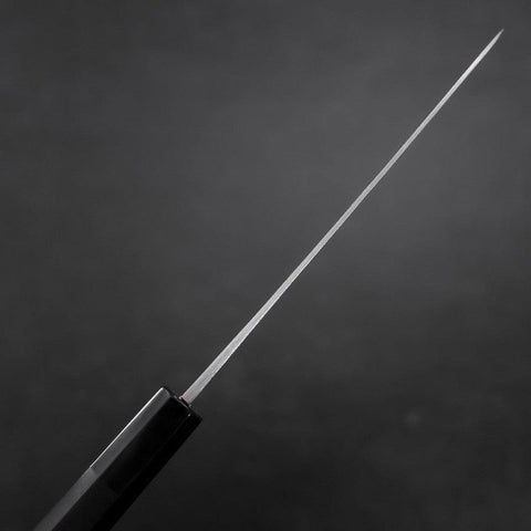 Petty Blue Steel #1 Kurouchi Chokin Soleil et Nuage Chanceux Manche en Buffle et Ébène 150mm-[Musashi]-[Couteaux de cuisine japonais]