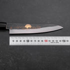 Petty Blue Steel #1 Kurouchi Chokin Soleil et Nuage Chanceux Manche en Buffle et Ébène 150mm-[Musashi]-[Couteaux de cuisine japonais]