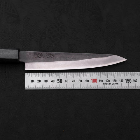 Petty Blue Steel #1 Kurouchi Dark Blue Urushi Handle 150mm (5.9”)-[Musashi]-[Couteaux de cuisine japonais]