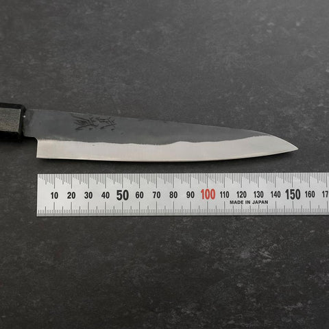 Petty Blue Steel #1 Revêtement Inox Kurouchi Manche Urushi Bleu Sombre et Noir 150mm-[Musashi]-[Couteaux de cuisine japonais]